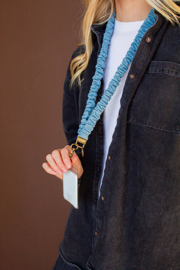 Baby Blue Jean Lanyard
